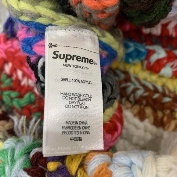Supreme Colorful Hand Tied Knit Hat - Picture 3 of 3